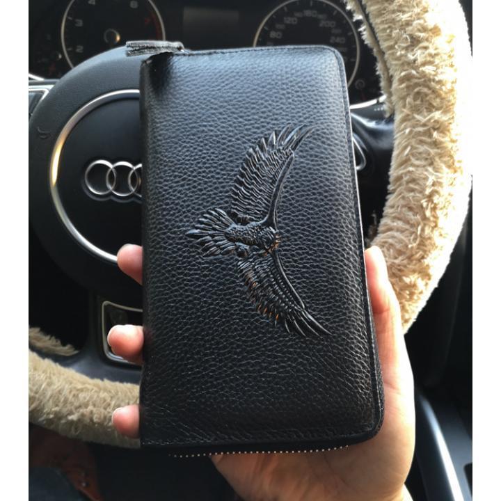 新作 長財布 メンズ ロングウォレット 財布 クロコ型押し ワニ柄 ダブルファスナー ストラップ付き 無地 大容量 ビジネス 携帯入れ ギフト 父の日 | ブランド登録なし | 08