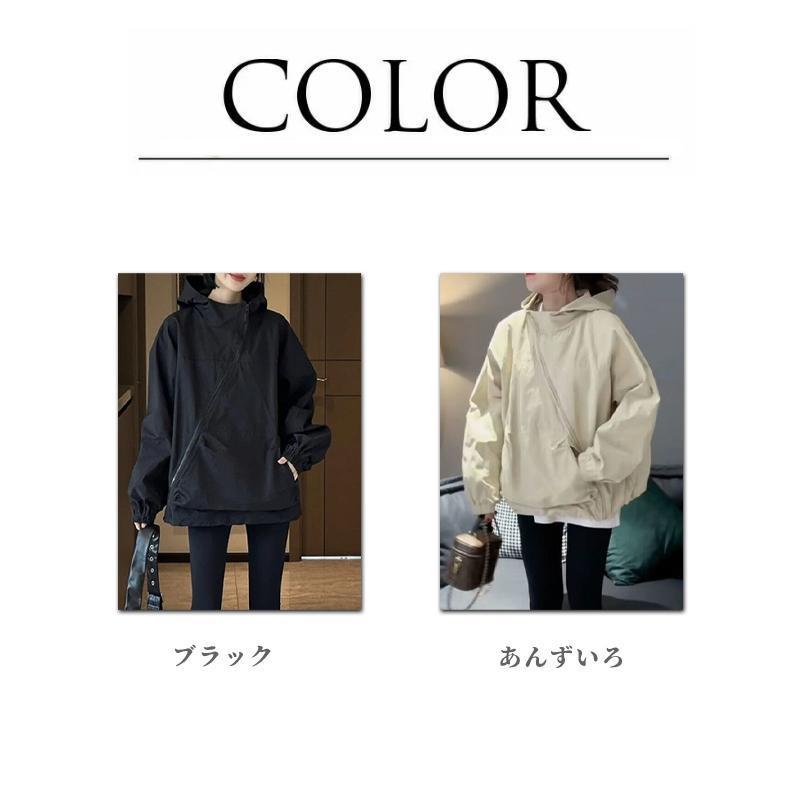 撥水 コート スプリングコート レディース トレンチコート アウター マウンテンパーカー 春 秋 フード付き ゆったり オーバーサイズ 長袖 ブルゾン | ブランド登録なし | 09