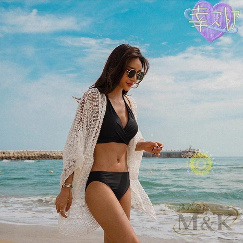水着 レディース 20代 30代 40代 ホルターネック ワイヤーなし セパレート 胸パッド ビキニ クロス ビーチ 盛れる | ブランド登録なし | 15