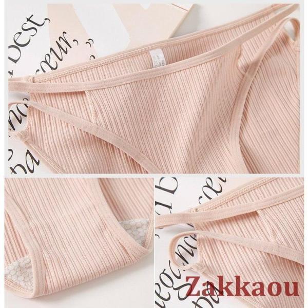 紐パン 紐ショーツ ヒモパン パンツ パンティー 単品 レディース インナー 女性下着 ランジェリー リブ 単色 ソリッドカラー S 快適な着け心地 通気性 | ブランド登録なし | 03