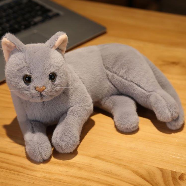 鳴く ぬいぐる クッション ペットロス 癒しグッズ ねこ 鳴き声 リアル 全長36cm 29cm そっくり 動物 アニマル ペット 子供 ぬいぐるみ かわいい | ブランド登録なし | 01