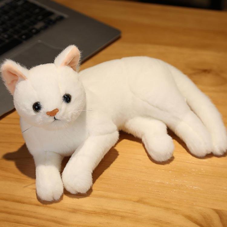鳴く ぬいぐる クッション ペットロス 癒しグッズ ねこ 鳴き声 リアル 全長36cm 29cm そっくり 動物 アニマル ペット 子供 ぬいぐるみ かわいい | ブランド登録なし | 02