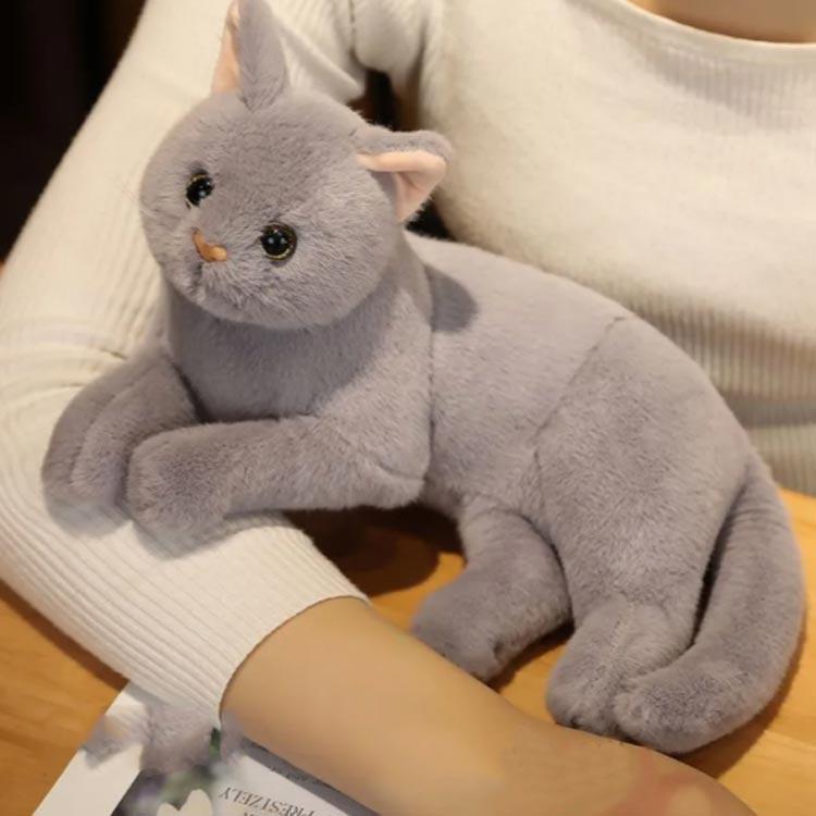鳴く ぬいぐる クッション ペットロス 癒しグッズ ねこ 鳴き声 リアル 全長36cm 29cm そっくり 動物 アニマル ペット 子供 ぬいぐるみ かわいい | ブランド登録なし | 03