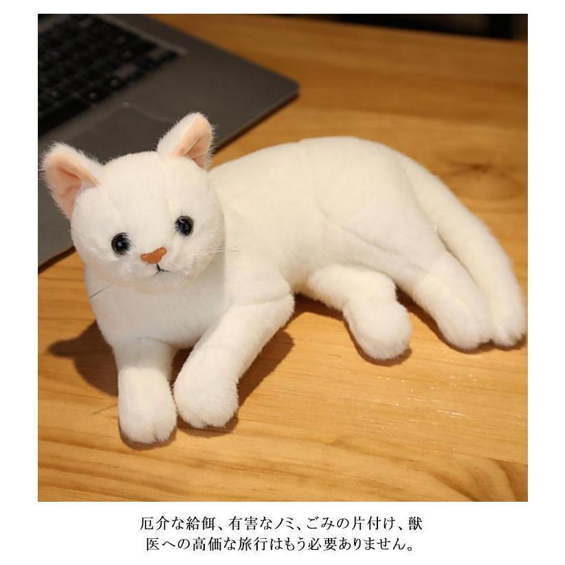 鳴く ぬいぐる クッション ペットロス 癒しグッズ ねこ 鳴き声 リアル 全長36cm 29cm そっくり 動物 アニマル ペット 子供 ぬいぐるみ かわいい | ブランド登録なし | 08