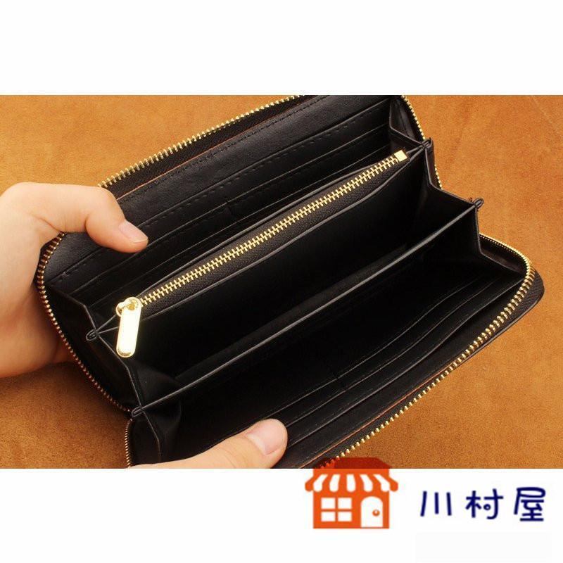 長財布 メンズ ロングウォレット 財布 レディース 牛革 大容量 軽量 ダブルファスナー シンプル 無地 ギフト ビジネス 高級感 父の日 学生 | ブランド登録なし | 04