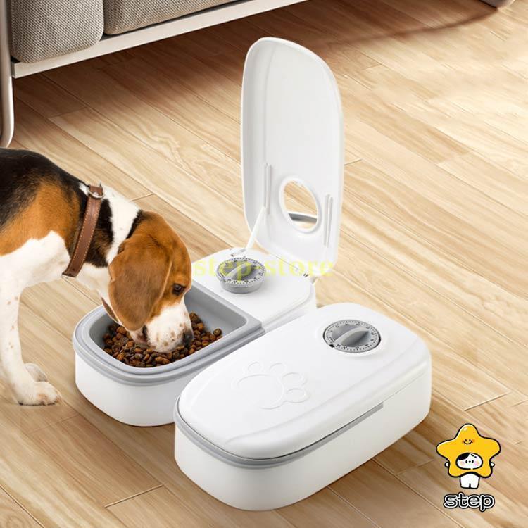 自動給餌器 タイマー式 オートペットフィーダー 多頭飼い 猫用 犬用 給餌器 電池式 1食分 2食分 2匹 ペットフィーダ オートフィーダ オートフィ | ブランド登録なし | 01