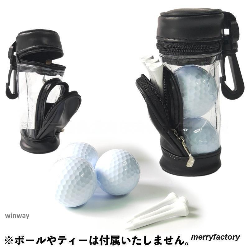 ゴルフボールケース ボールホルダー 3ボール ティー 3本収納 フック付き キャディバッグ型 ゴルフボール入れ ティー入れ ゴルフ用品 雑貨 アクセサ | ブランド登録なし | 03