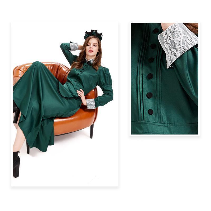 ［ハロウィン コスプレ メイド］洋館メイド [ホーンテッドマンション クラシック 中世 メイド服 コスプレ 2SET ハロウィン イベント 衣装 | ブランド登録なし | 09