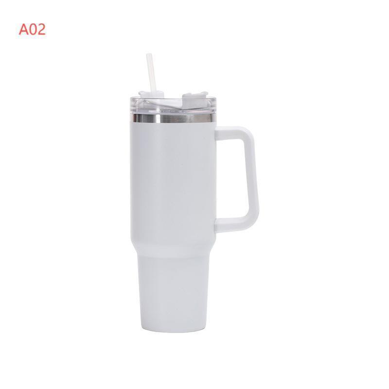 タンブラー 水筒 ストロー付き 1200ml 304 蓋付き ストロー付き 大容量 真空断熱 保温 保冷 水筒 直飲み 二重構造 コーヒーカップ 旅行 | ブランド登録なし | 02