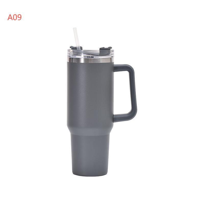 タンブラー 水筒 ストロー付き 1200ml 304 蓋付き ストロー付き 大容量 真空断熱 保温 保冷 水筒 直飲み 二重構造 コーヒーカップ 旅行 | ブランド登録なし | 09