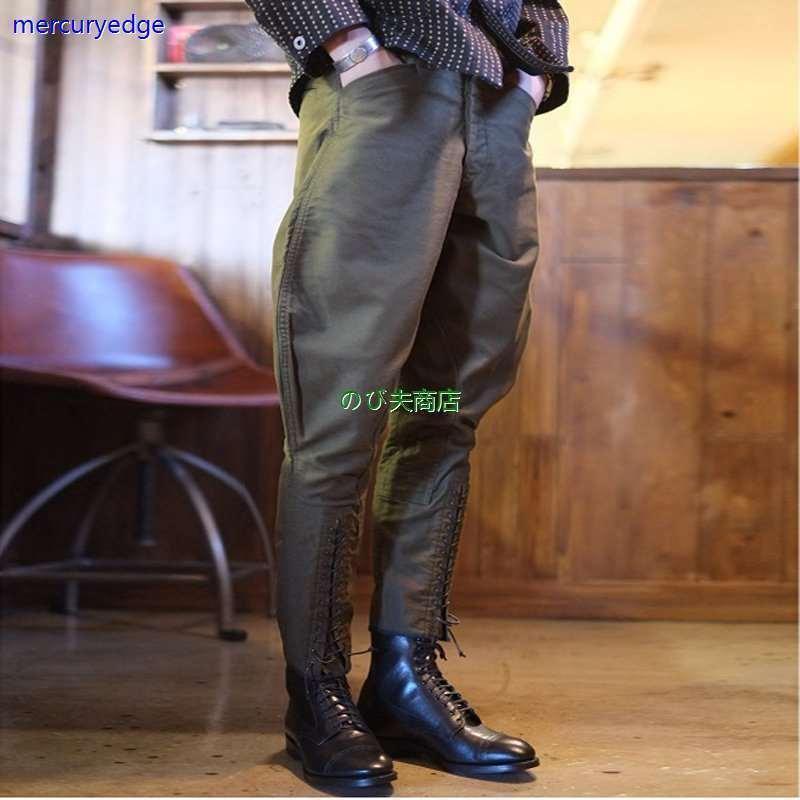 メンズ バイクパンツ コットン ジョッパーズパンツ ス モーターサイクルパンツ 軍パン | ブランド登録なし | 01