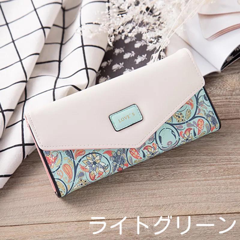 長財布 ウォレット レディース 女性 小銭入れ カード入れ お札入れ 花柄 レザー調 フェイクレザー 長方形 上品 エレガント 大人 通勤通学 収納便利 | ブランド登録なし | 02
