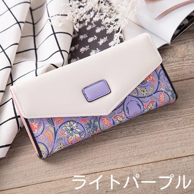 長財布 ウォレット レディース 女性 小銭入れ カード入れ お札入れ 花柄 レザー調 フェイクレザー 長方形 上品 エレガント 大人 通勤通学 収納便利 | ブランド登録なし | 04