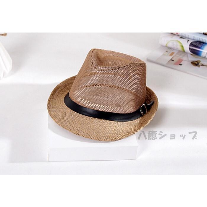 麦わら帽子 パナマ帽 ハット中折れ ストローハット メンズ レディース 帽子 メッシュ通気性 夏涼しい | ブランド登録なし | 11