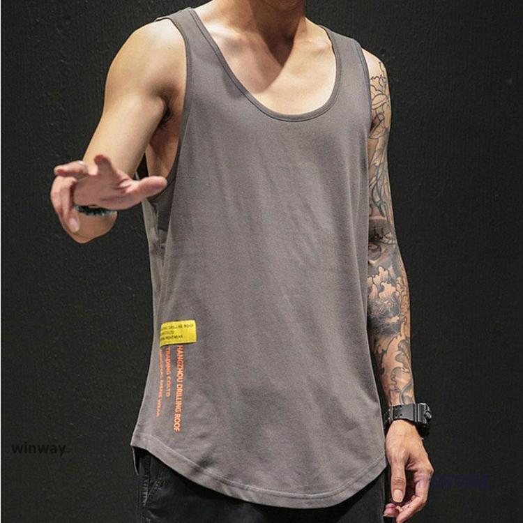 タンクトップ メンズ カジュアル 綿 速乾 筋トレ ロング丈 ジム トレーニング ランニング スポーツ おしゃれ 男性用 夏服 | ブランド登録なし | 13