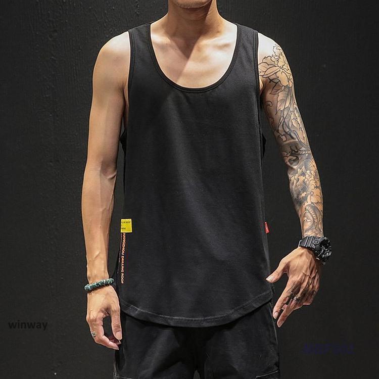 タンクトップ メンズ カジュアル 綿 速乾 筋トレ ロング丈 ジム トレーニング ランニング スポーツ おしゃれ 男性用 夏服 | ブランド登録なし | 02