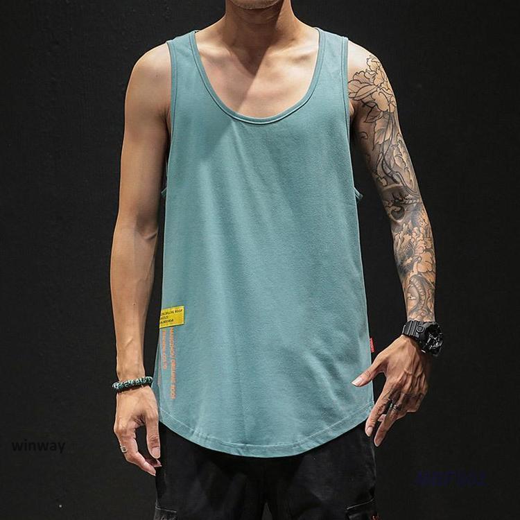 タンクトップ メンズ カジュアル 綿 速乾 筋トレ ロング丈 ジム トレーニング ランニング スポーツ おしゃれ 男性用 夏服 | ブランド登録なし | 03