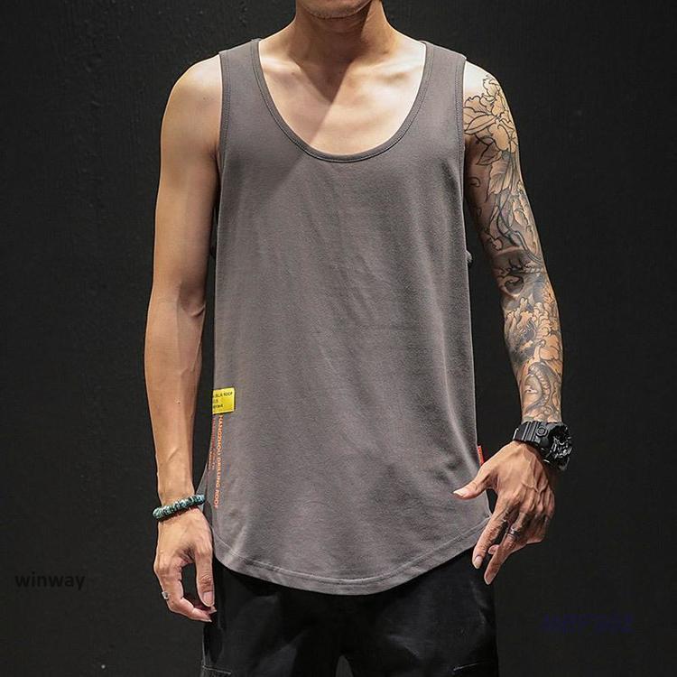 タンクトップ メンズ カジュアル 綿 速乾 筋トレ ロング丈 ジム トレーニング ランニング スポーツ おしゃれ 男性用 夏服 | ブランド登録なし | 05