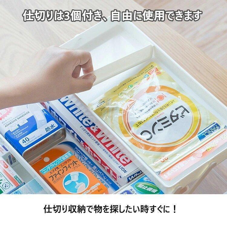 Lサイズ 救急箱 薬箱 裁縫箱 3層折り畳み式 大容量 多機能収納ケース 透明 家庭用 薬入れ収納箱 | ブランド登録なし | 09
