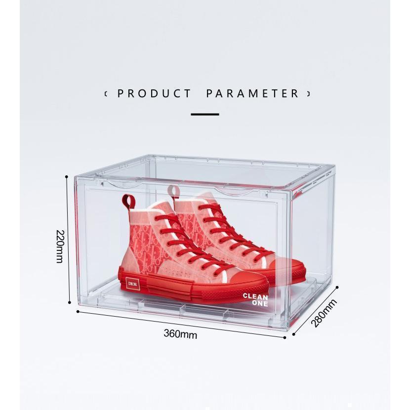 シューズボックス クリア スニーカーボックス 1個セット シューズケース シューズラック 靴 収納 棚 透明 横型 SHOES CASE BOX | ブランド登録なし | 03