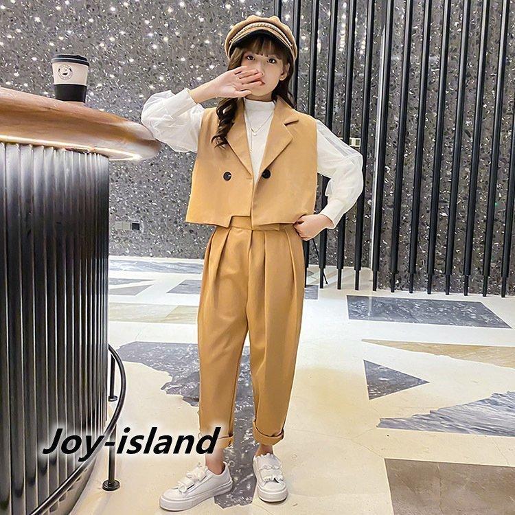 卒業式 入学式 パンツスーツ 女の子 スーツ フォーマル ブラウス 子供服パンツ パンツスーツ セットアップ ブラック カーキ ブルー | ブランド登録なし | 09
