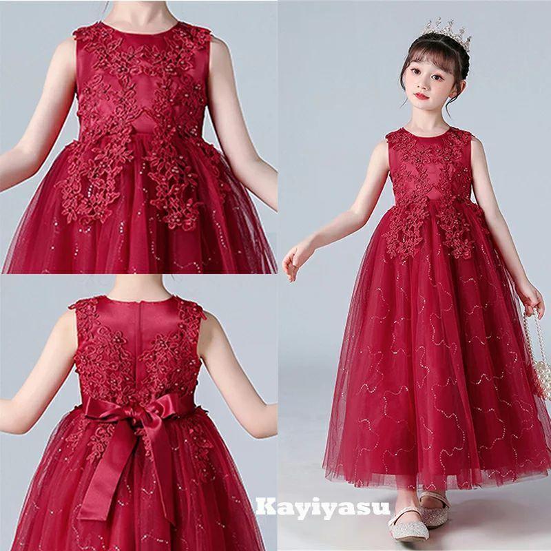 ランキング1位?子供ドレス ピアノ発表会 キッズ 120-170CM 刺繍 花柄 フォーマルドレス 七五三 ワンピース ロングドレス | ブランド登録なし | 16