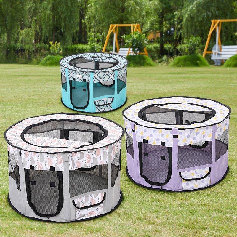 ペットサークル 折りたたみ式 テント 犬/猫/ウサギ用 全8色 持ち運び便利 組み立て簡単 メッシュ 小動物 ペットケージ 屋内 屋外 車内 丈夫 | ブランド登録なし