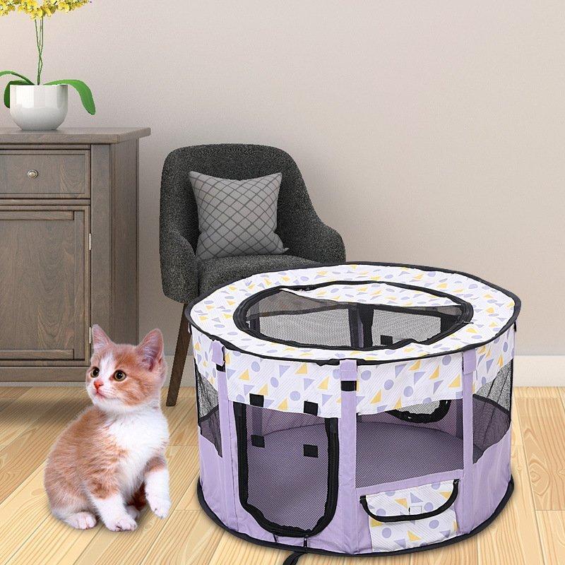 ペットサークル 折りたたみ式 テント 犬/猫/ウサギ用 全8色 持ち運び便利 組み立て簡単 メッシュ 小動物 ペットケージ 屋内 屋外 車内 丈夫 | ブランド登録なし | 12