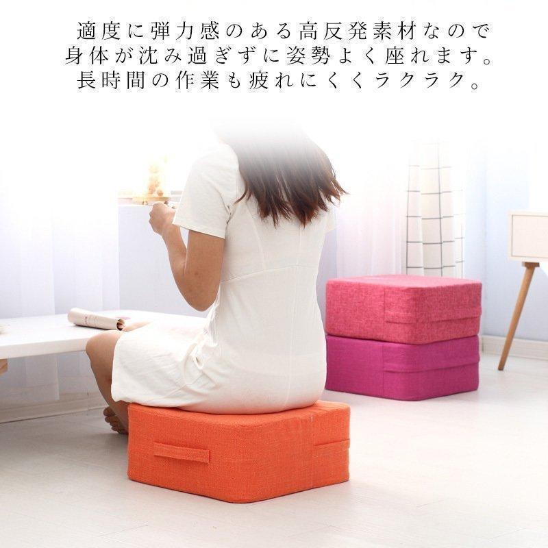 クッション 座布団 高反発 硬めクッション 沈まない 足置き フットレスト 厚い 四角い 分厚い スツールクッション 硬いクッション | ブランド登録なし | 07