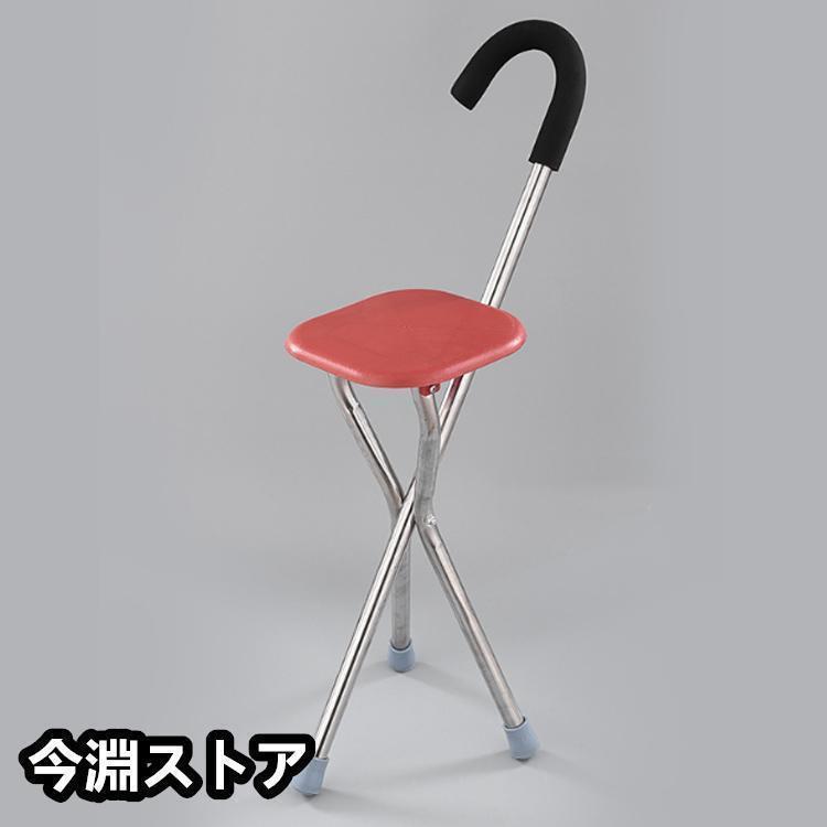 ステッキチェア 軽量 杖 ステッキ 折りたたみ イス 一本杖 三脚 自立式 ステッキ椅子 座れるステッキ 歩行補助杖 祖父母 敬老の日 プレゼント お | ブランド登録なし | 07