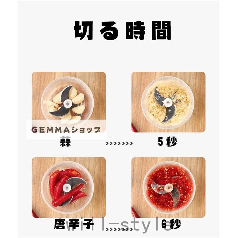 電動 フードプロセッサー みじん切り チョッパー フードカッター 洗いやすいガラス キッチン雑貨 野菜 肉 くだもの カッター 家庭用 300ML | ブランド登録なし | 01