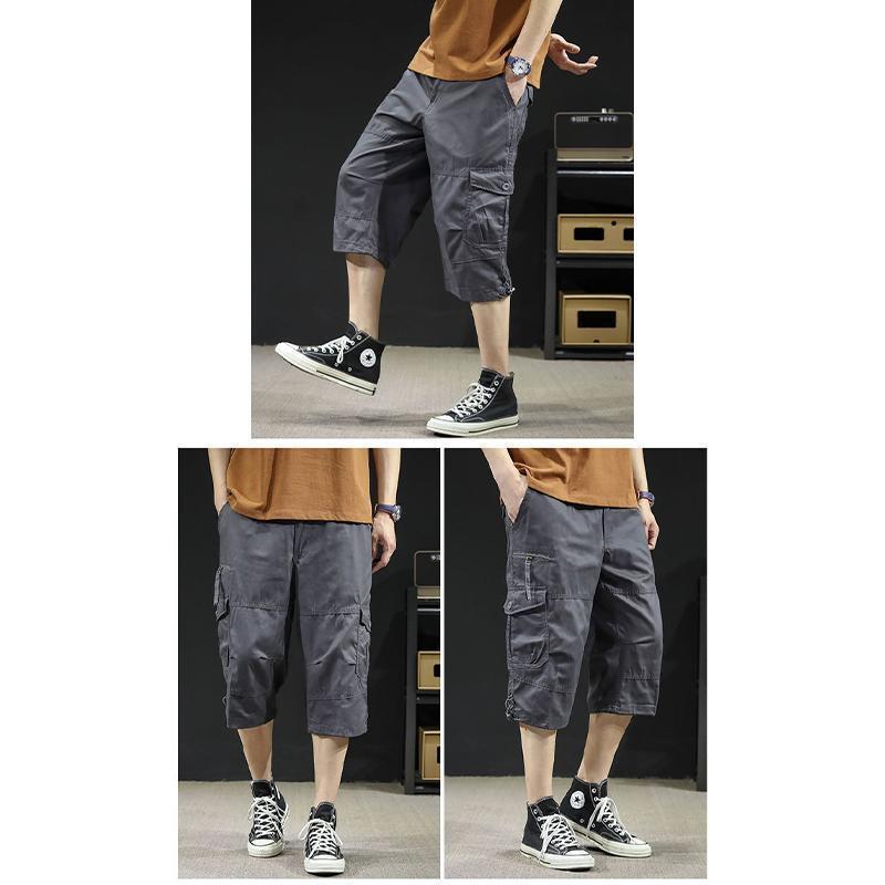 七分丈 ショートパンツ 綿 七分丈ズボン カーゴパンツ 大きい メンズ涼しい七分シャツ クロップド パンツ 7分丈パンツ パンツルック 父の日 | ブランド登録なし | 13