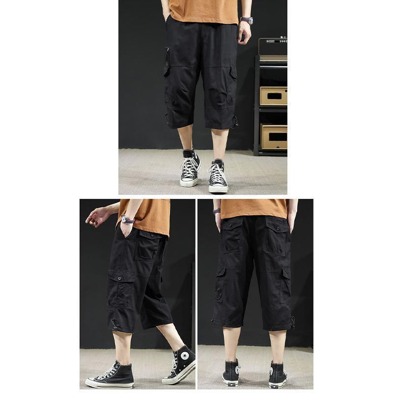 七分丈 ショートパンツ 綿 七分丈ズボン カーゴパンツ 大きい メンズ涼しい七分シャツ クロップド パンツ 7分丈パンツ パンツルック 父の日 | ブランド登録なし | 14