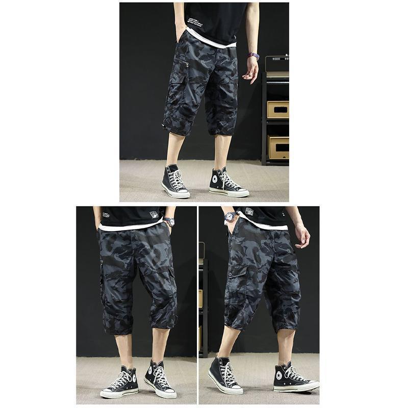 七分丈 ショートパンツ 綿 七分丈ズボン カーゴパンツ 大きい メンズ涼しい七分シャツ クロップド パンツ 7分丈パンツ パンツルック 父の日 | ブランド登録なし | 16