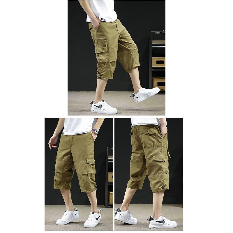 七分丈 ショートパンツ 綿 七分丈ズボン カーゴパンツ 大きい メンズ涼しい七分シャツ クロップド パンツ 7分丈パンツ パンツルック 父の日 | ブランド登録なし | 17
