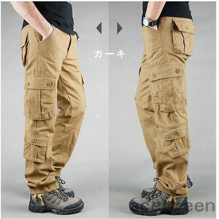 カーゴパンツ メンズ 秋冬 作業用 ミリタリーパンツ メンズ カラーパンツ ポケット 便利 ミリタリー カーゴパンツ　スウェットパンツ | ブランド登録なし | 05