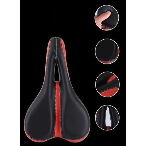 自転車 サドル クッション 衝撃吸収 痛くない 交換 ソフトサドル 肉厚 通気性 穴開き やわらかい おしゃれ スポーティ 保護 予備 低反発 | ブランド登録なし | 05