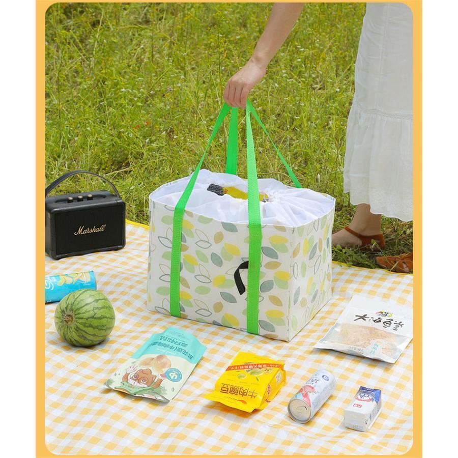 エコバッグ 保冷 保温 レジカゴバッグ 折りたたみ 大きめ 大容量 36L 自立 巾着 おしゃれ エコバッグ レジかごバック トートバッグ | ブランド登録なし | 12