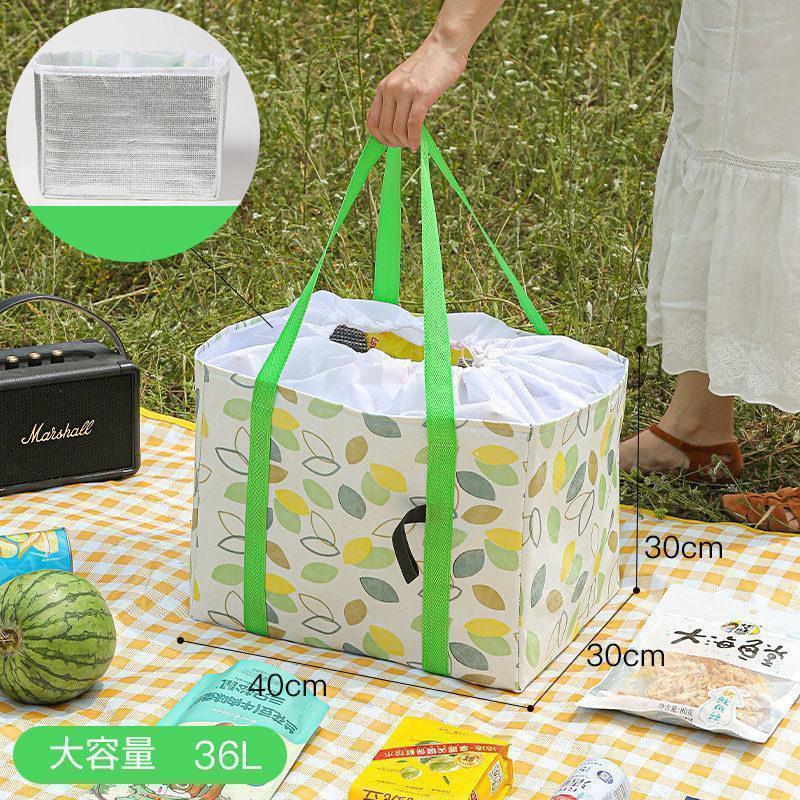 エコバッグ 保冷 保温 レジカゴバッグ 折りたたみ 大きめ 大容量 36L 自立 巾着 おしゃれ エコバッグ レジかごバック トートバッグ | ブランド登録なし | 01