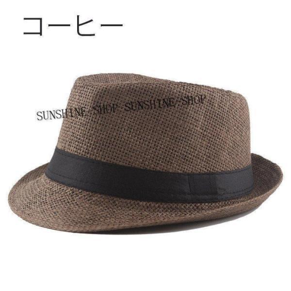 麦わら帽子 ハワイ メンズ ソフトハット 大きいサイズ 小さいサイズ ビジネス 紳士 カジュアル 夏 春 秋 ギフト プレゼント ブラック | ブランド登録なし | 06