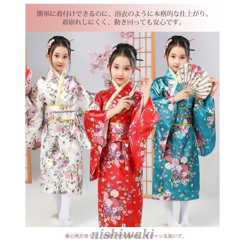 浴衣 子供 ワンピース 女の子帯 110 120 130 140 浴衣セット 和柄 花柄 夏祭り 花火大会 バレンタインデー |  | 01