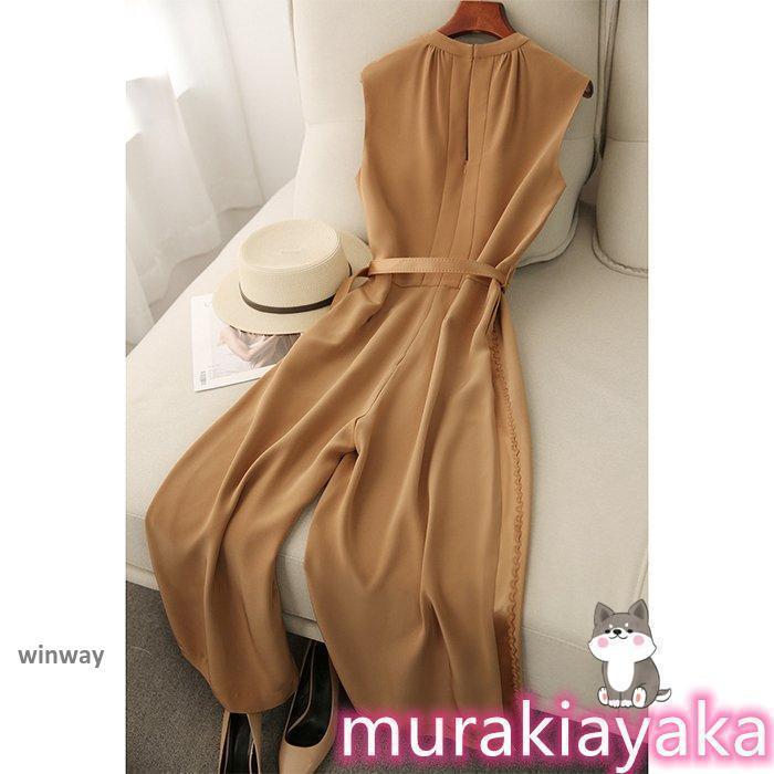 オールインワン ノースリーブ パンツ きれいめ 大人 フォーマル オフィス 上品 ゆったり おしゃれ シンプル カジュアル お呼ばれ 体型カバー 春 夏 | ブランド登録なし | 14