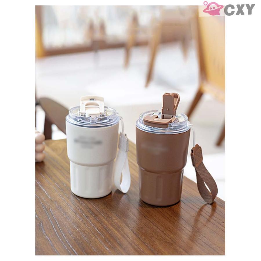 2WAY タンブラー 保温 保冷 水筒 蓋付き ストロー付き 水筒 おしゃれ こぼれない設計 ステンレス 290ml/360ml/600ml 小容量 | ブランド登録なし | 09