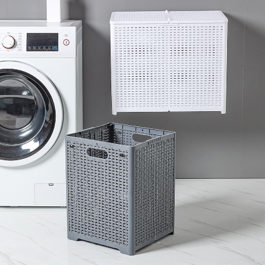 ランドリーバスケット 折りたたみ スリム ふた付き おしゃれS M Ｌ 便利 フォールディングバスケット 洗濯かご 大容量 モダン 北欧 シンプル | ブランド登録なし | 14