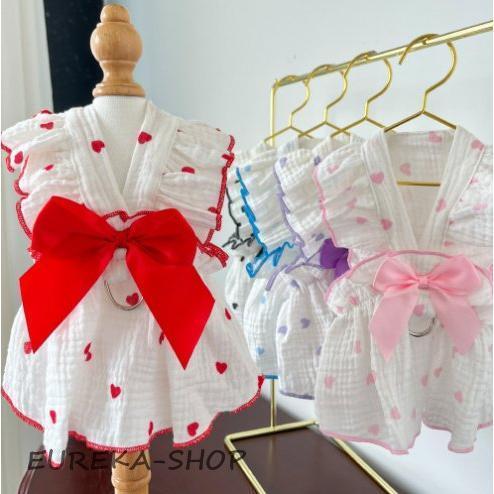 犬　犬服 夏服　夏新作　犬服 犬用洋服ペット服猫服　可愛いオシャレドット柄レース付きワンピース　女の子インスタ映え抜け毛防止　お散歩ウエ | ブランド登録なし | 08