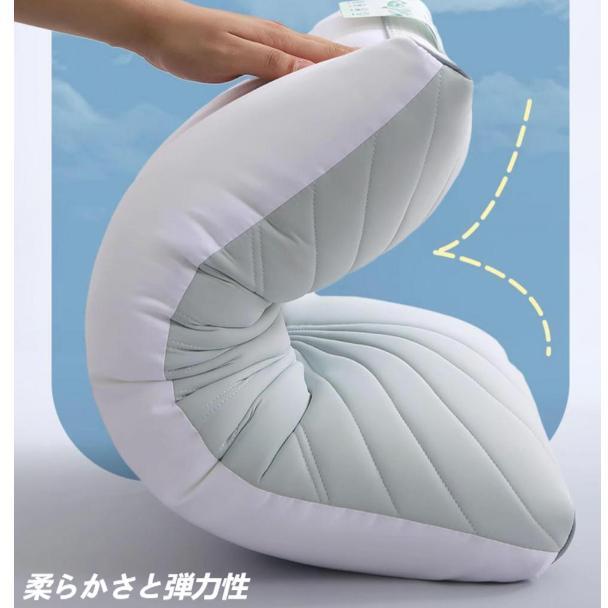枕 マクラ 枕 まくら ピロー 横寝 肩こり 安眠枕 快眠枕 Q-max0.31 接触冷感 いびき 防止 夏 暑さ対策 寝返り 低め 高め いびき防止 | ブランド登録なし | 04