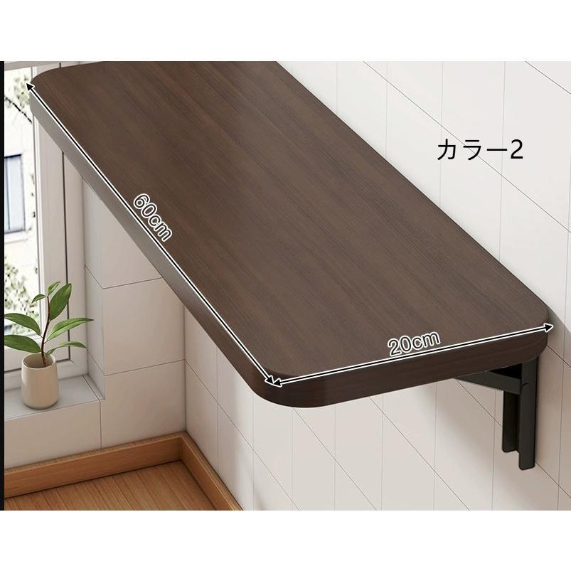 ウォールシェルフ 壁掛け 棚 折りたためる ブラケット付き 折りたたみ式 壁面 ラック 置物 ディスプレイ棚 玄関 キッチン 収納 リビング | ブランド登録なし | 02