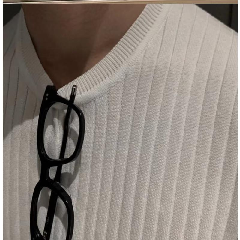 サマーニット メンズ ニット 半袖 Tシャツ 無地 サマーセーター 冷感 カットソー 夏 トップス メンズファッション | ブランド登録なし | 08