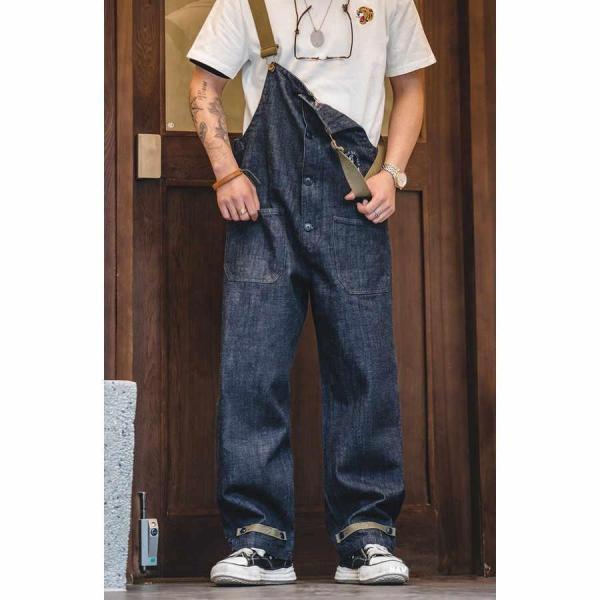 メンズ オーバーオール 切り替 メンズ サロペットパンツ ジーンズ つなぎ オールインワン 作業服 プレゼント 30代 40代 50代 | ブランド登録なし | 03