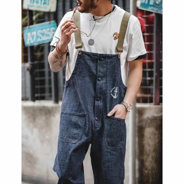 メンズ オーバーオール 切り替 メンズ サロペットパンツ ジーンズ つなぎ オールインワン 作業服 プレゼント 30代 40代 50代 | ブランド登録なし | 06